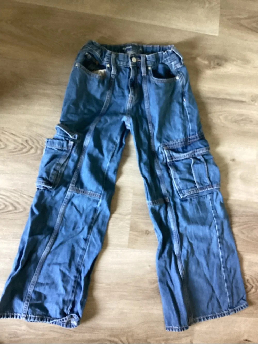 Old Navy Kids Cargo Jeans in Light Blue, Medium Blue & Black